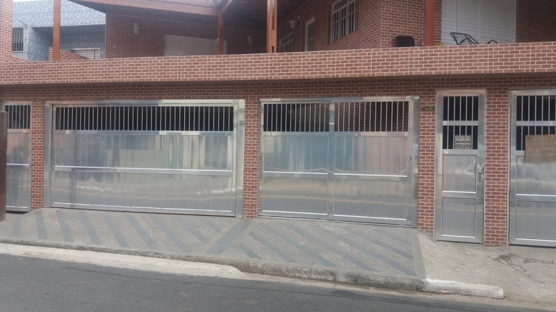 Portão de Alumínio com Motor Jardim Santa Terezinha - Portão de Alumínio com Vidro